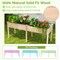 Natural Fir Wood Raised Planter Box with 2 Sections and Reinforced Corners Ideal for Outdoor Gardening